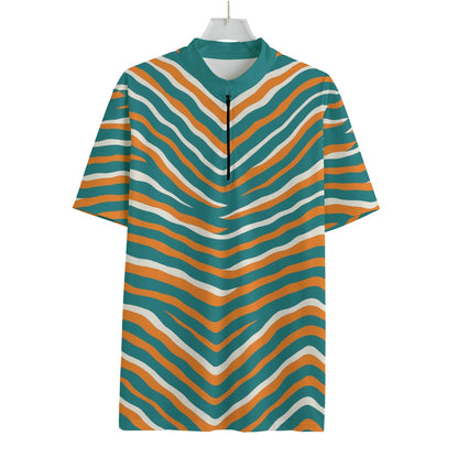 Miami Football Game Day All-over Print Men's Billiard Cloth With Black Zipper