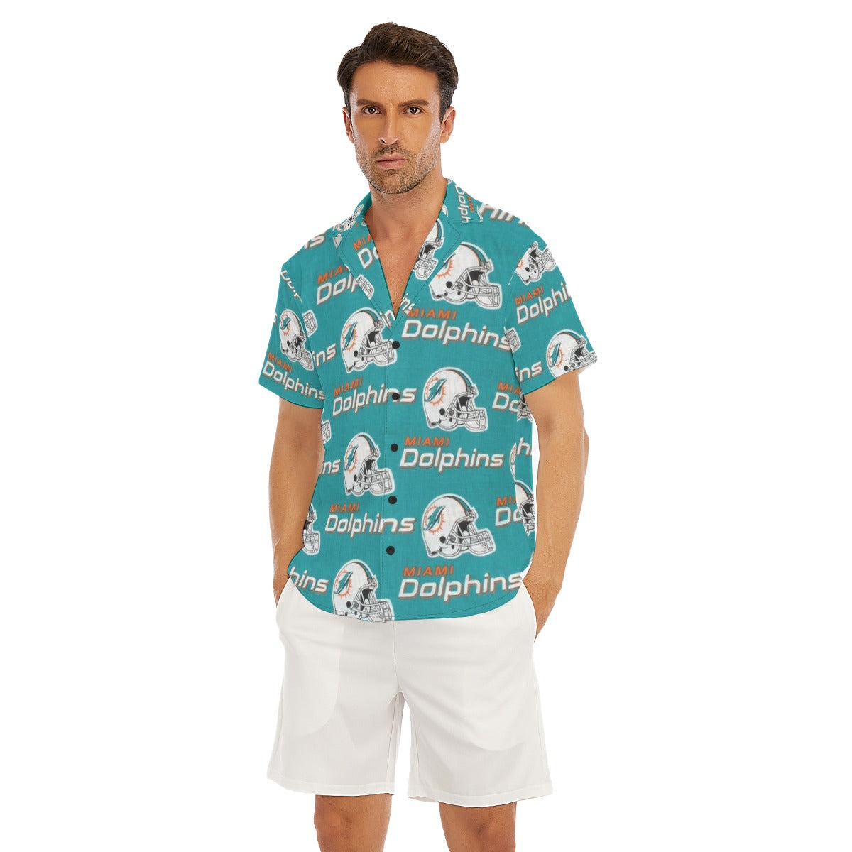Miami Football Game Day All-Over Print Men's Deep V-neck Short Sleeve T-shirt