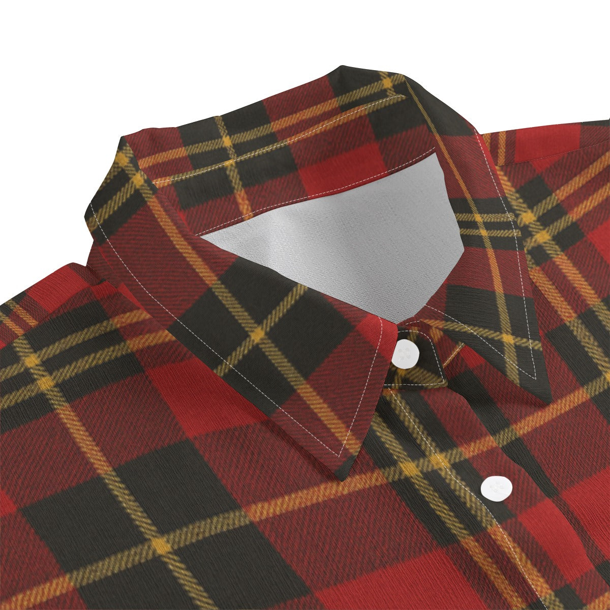 Maryland Tartan Plaid Terrapins Women's Chiffon Shirt With Elbow Sleeve