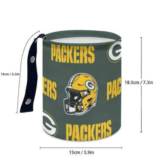 Green Bay Football Game Day Minimalist Fabric Car Trash Can