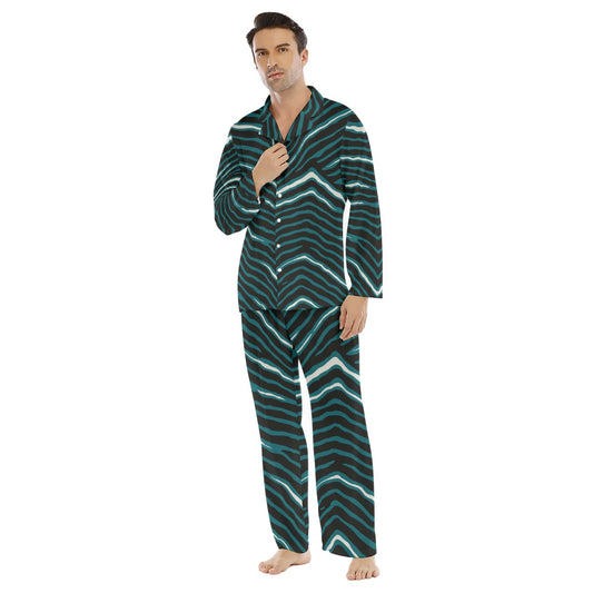 Philadelphia Football Game Day All-Over Print Men's Lapel Pajama Set