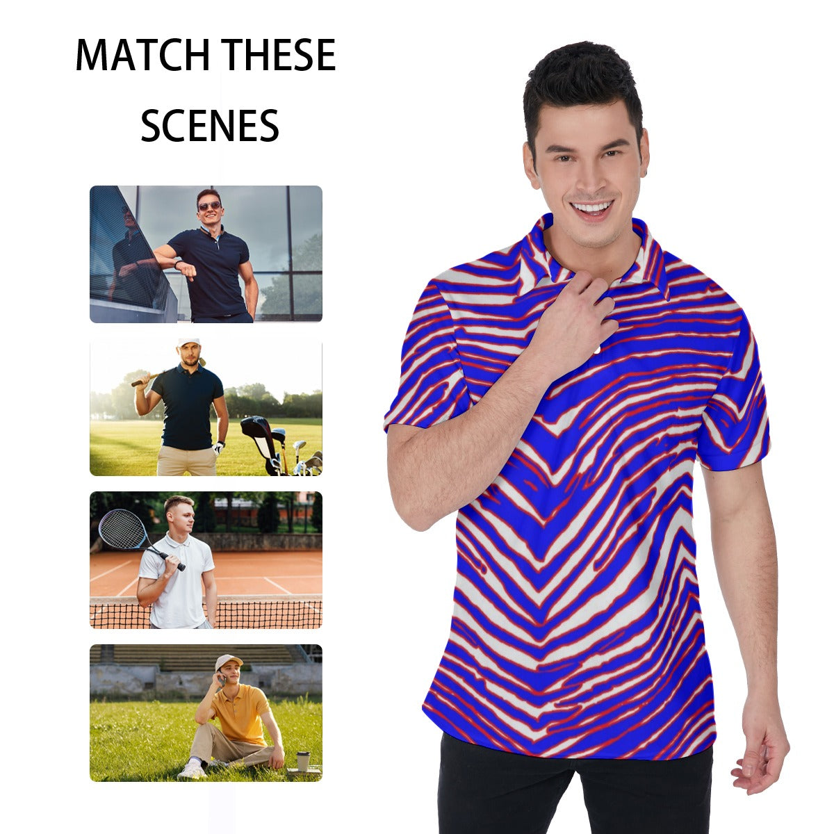 Buffalo Bills Zubaz Men's Polo Shirt