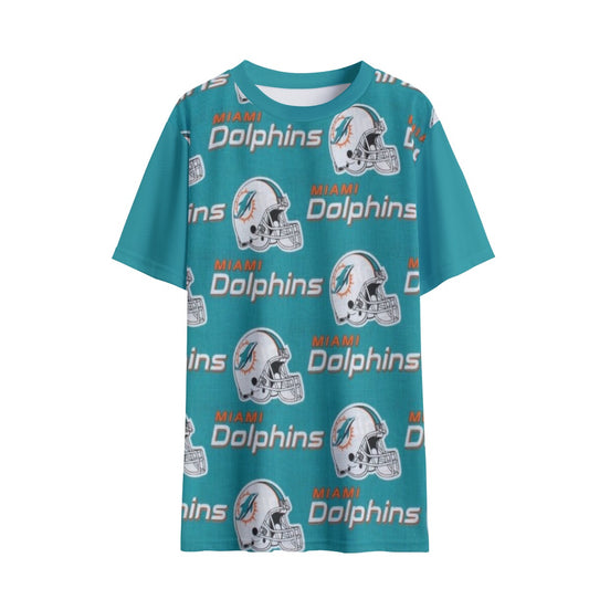 Miami Football Game Day All-Over Print Children's Round Neck T-Shirt|145GSM Birdseye