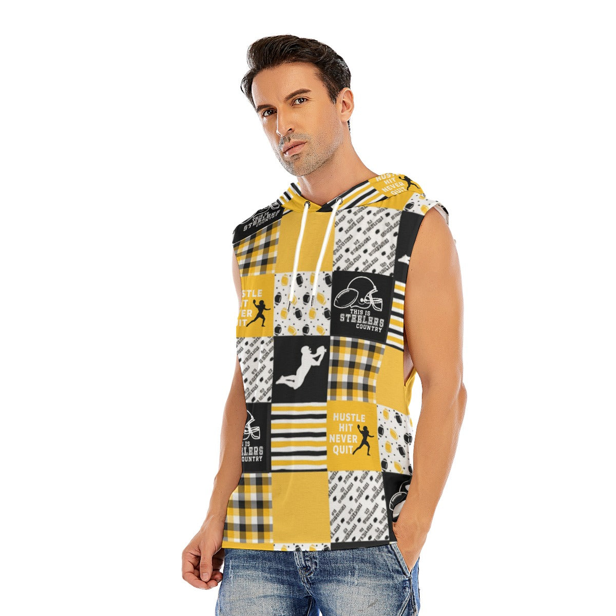 All-Over Print Men’s Sleeveless Pullover Hoodie