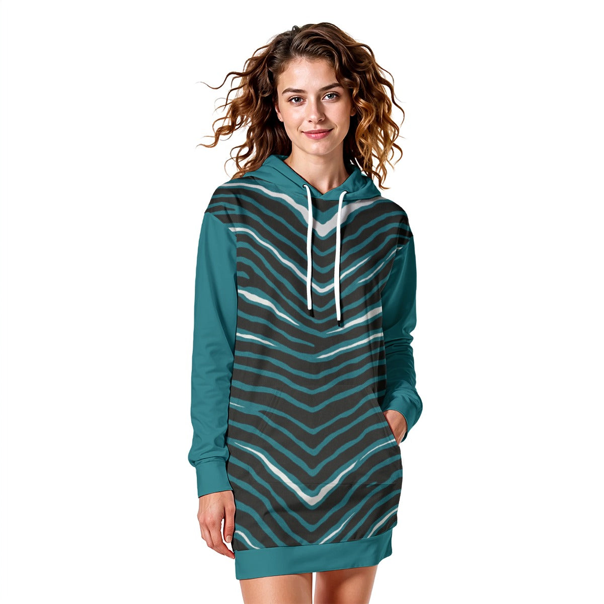 Philadelphia Football Game Day All-Over Print Women's Heavy Fleece Long Hoodie