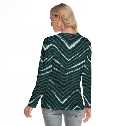 Philadelphia Football Game Day All-Over Print Women's O-neck Long Sleeve T-shirt