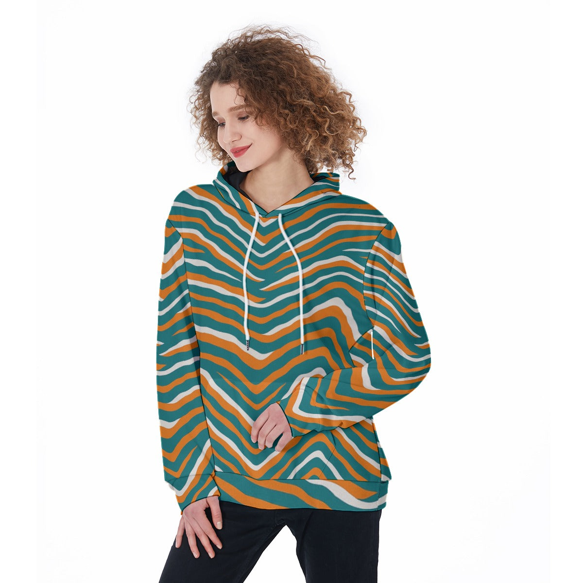 Miami Football Game Day All-Over Print Women's Pullover Hoodie