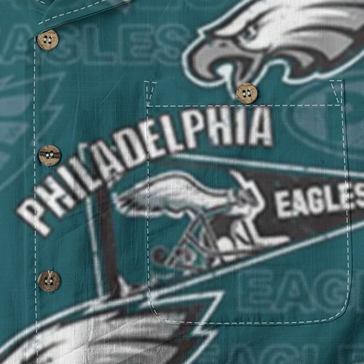 Philadelphia Football Game Day All-Over Print Men's Casual Hawaiian Short Sleeve Shirt | 125GSM Cotton