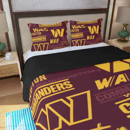 Washington Commanders Three Piece Duvet Bedding Set