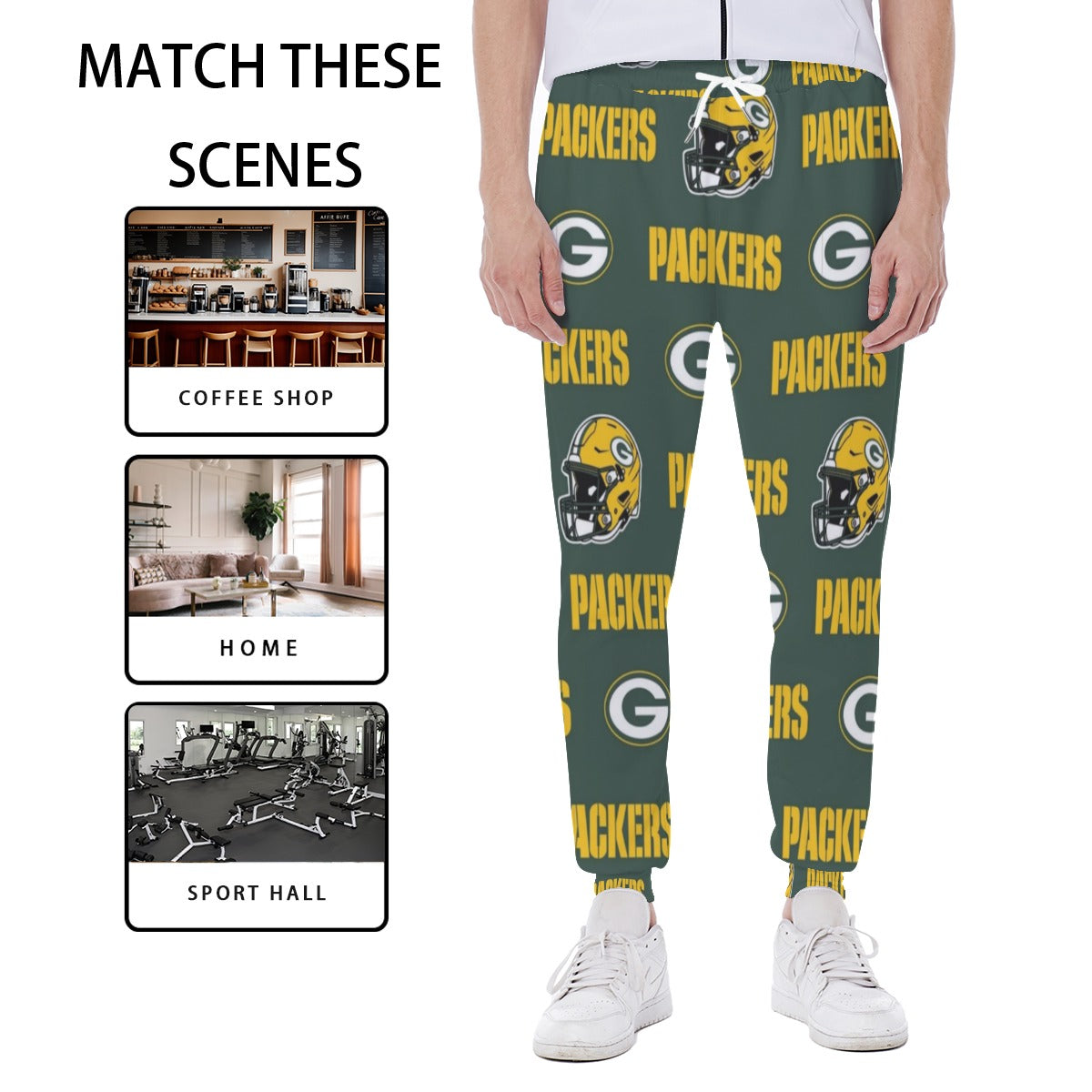 Green Bay Football Game Day All-Over Print Men's Sweatpants