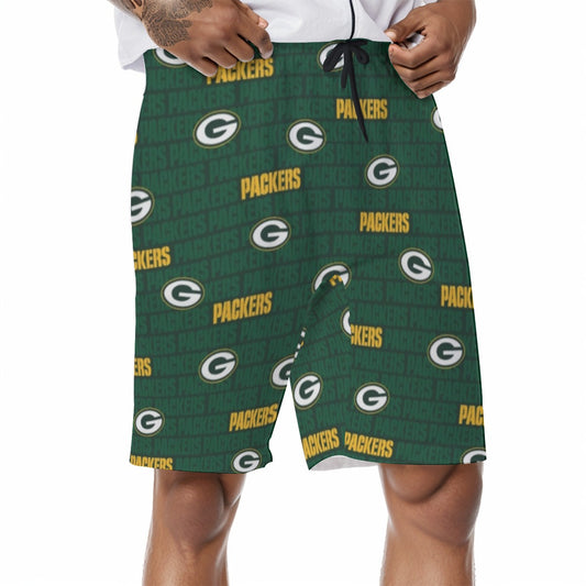 Green Bay Football Game Day All-Over Print Men's Beach Shorts