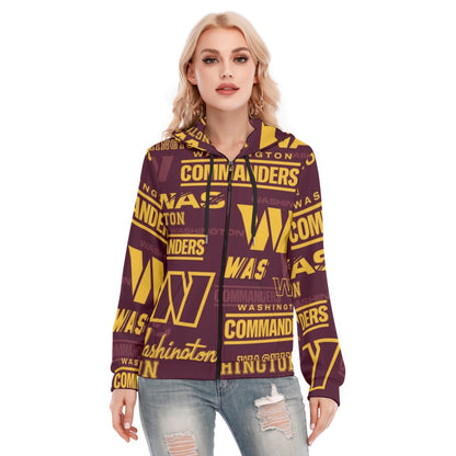 Washington Commanders Women's Hoodie With Zipper