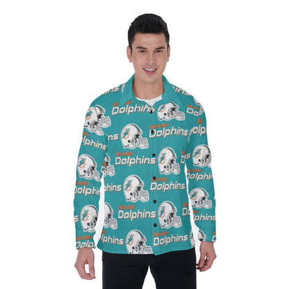 Miami Football Game Day All-Over Print Men's Long Sleeve Shirt