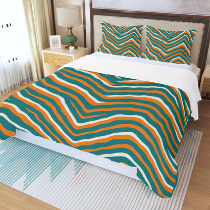 Miami Football Game Day Three Piece Duvet Cover Set | Widened