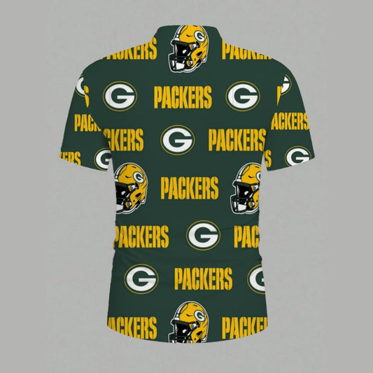 Green Bay Football Game Day All-Over Print Men’s Basic Polo Shirt