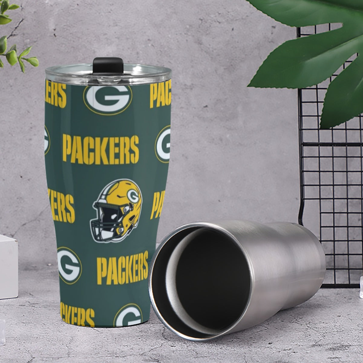 Green Bay Football Game Day Cone Tumbler 30oz