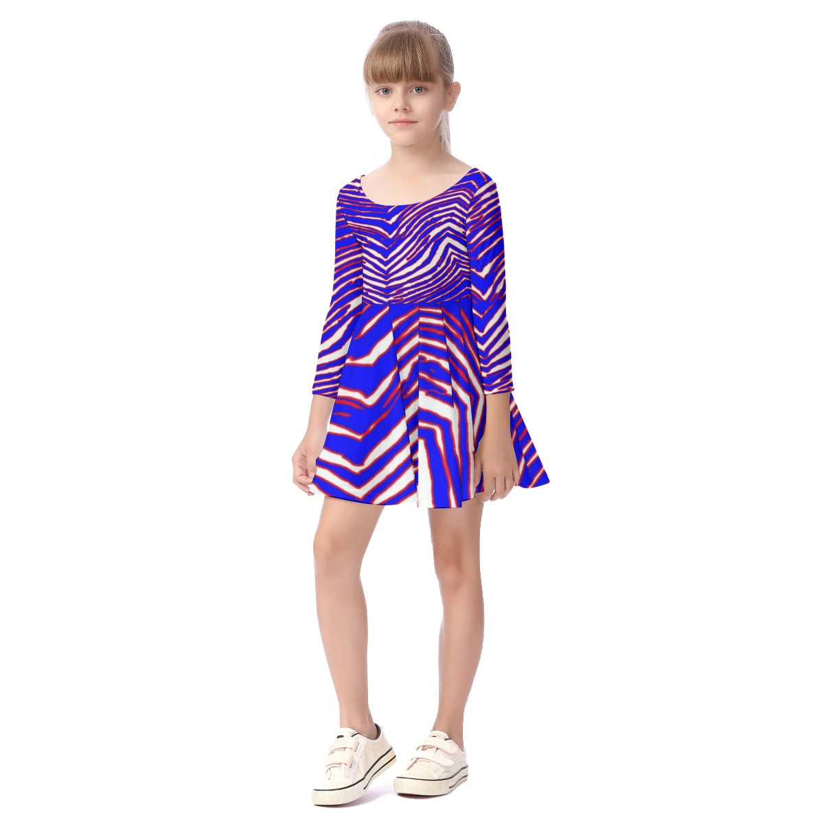 Buffalo Bills Zubaz Kid's Long Sleeve Dress