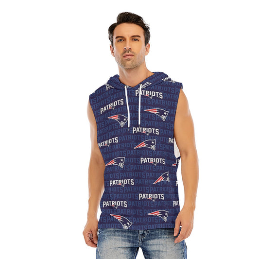 New England Football Game Day All-Over Print Men’s Sleeveless Pullover Hoodie