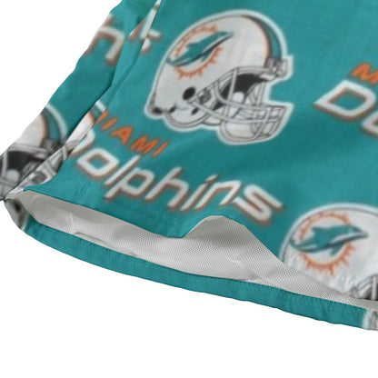 Miami Football Game Day All-Over Print Men‘s Beach Shorts With Lining