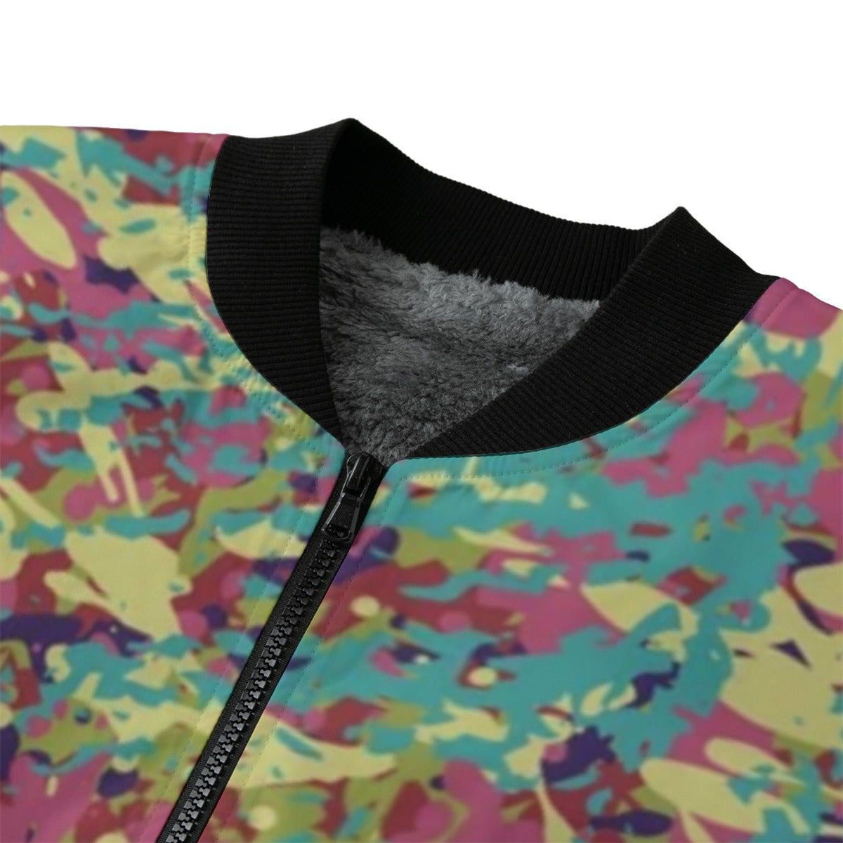 Graffiti Explosion Abstract Endless Texture Seamless Fleece Bomber Jacket – Urban Streetwear Energy