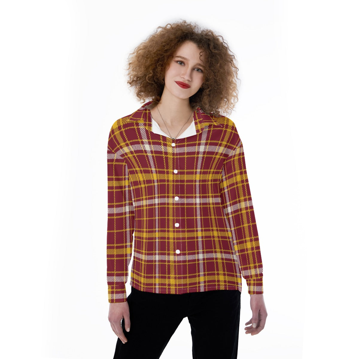 Minnesota Tartan Plaid Golden Gophers Women's Satin Shirt