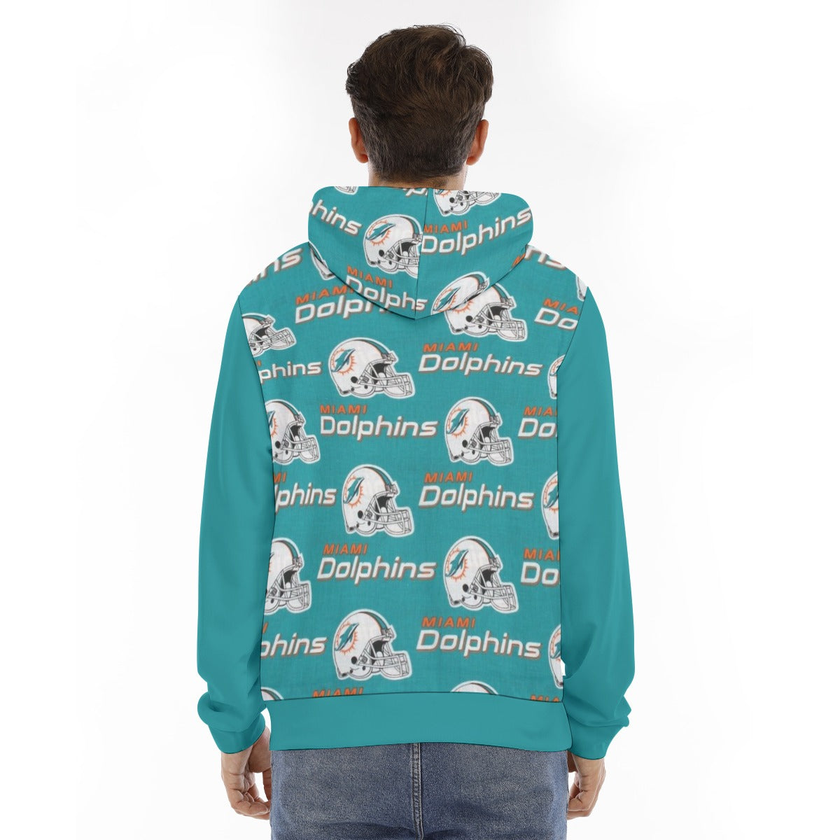 Miami Football Game Day All-Over Print Men's Hoodie With Placket Double Zipper