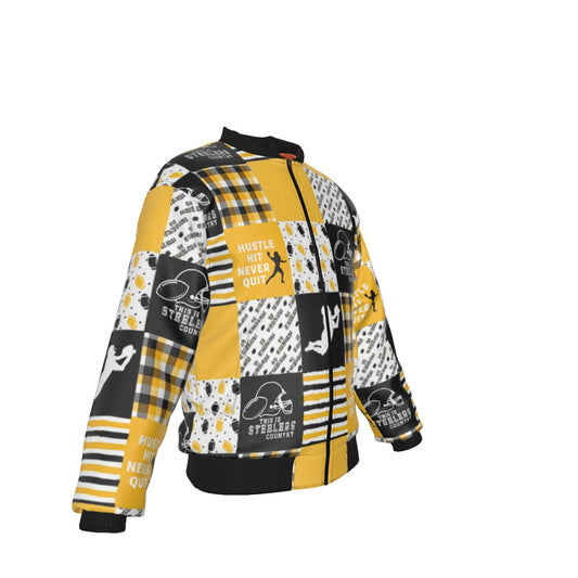 All-Over Print Men's Bomber Jacket With Sleeve Pocket