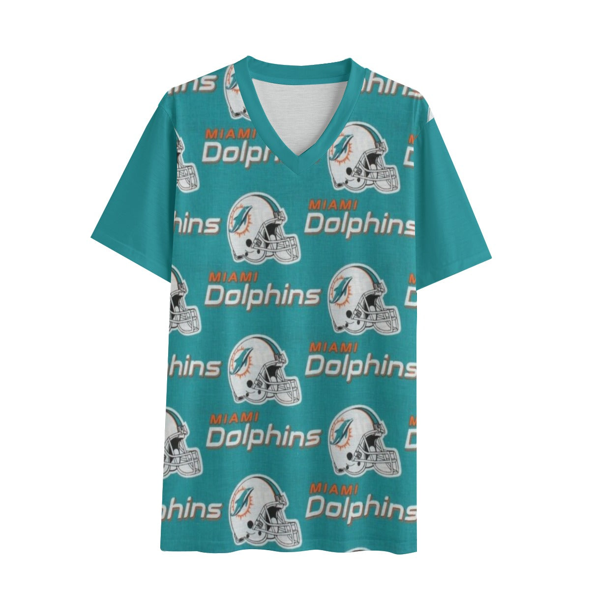 Miami Football Game Day Eco-friendly All-over Print Unisex V-neck T-Shirt