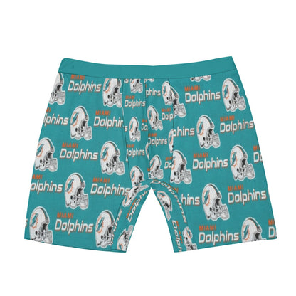 Miami Football Game Day All-Over Print Men's Long Boxer Briefs