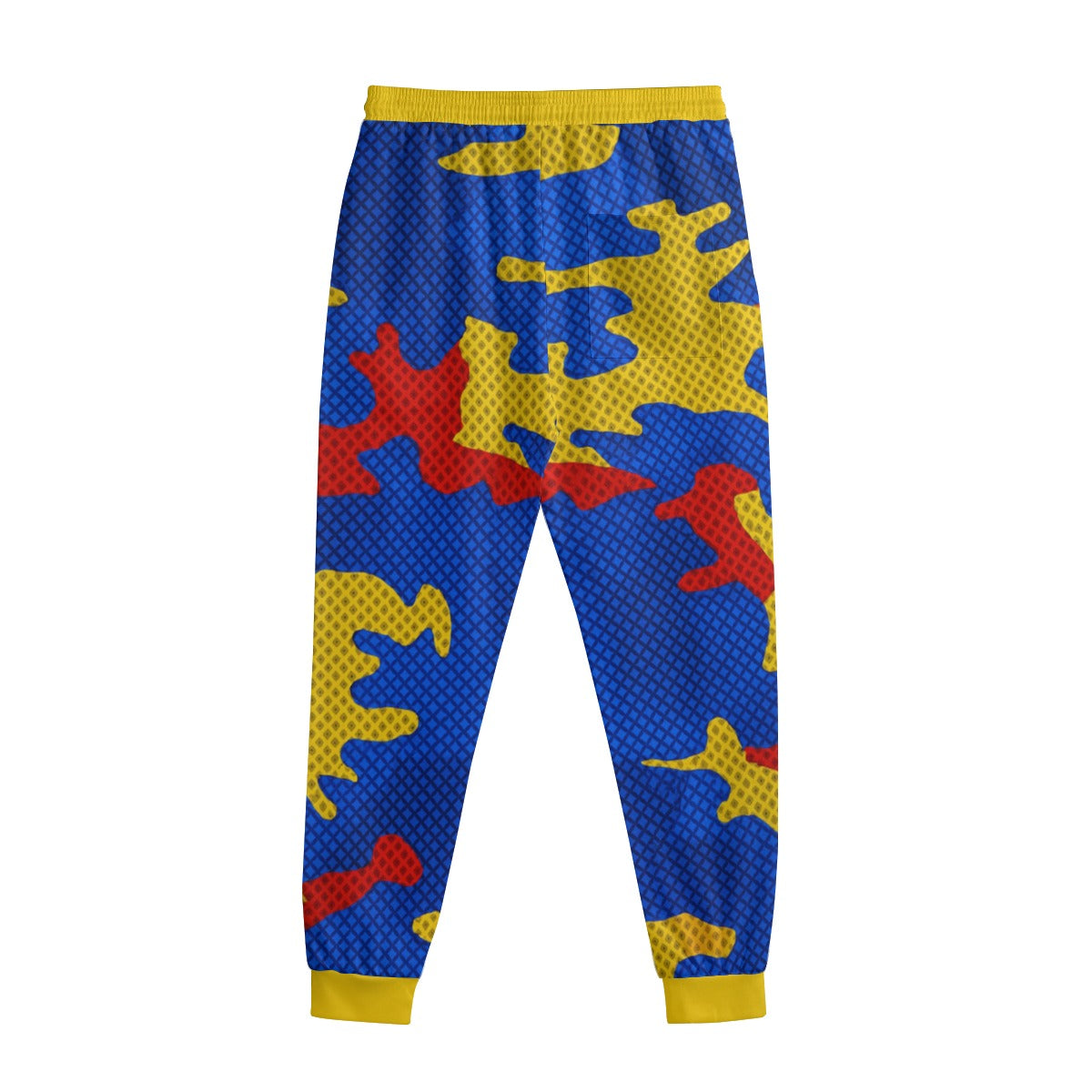 Urban Legend Kansas  Blue Red Yellow Camo Sweatpants With Waistband