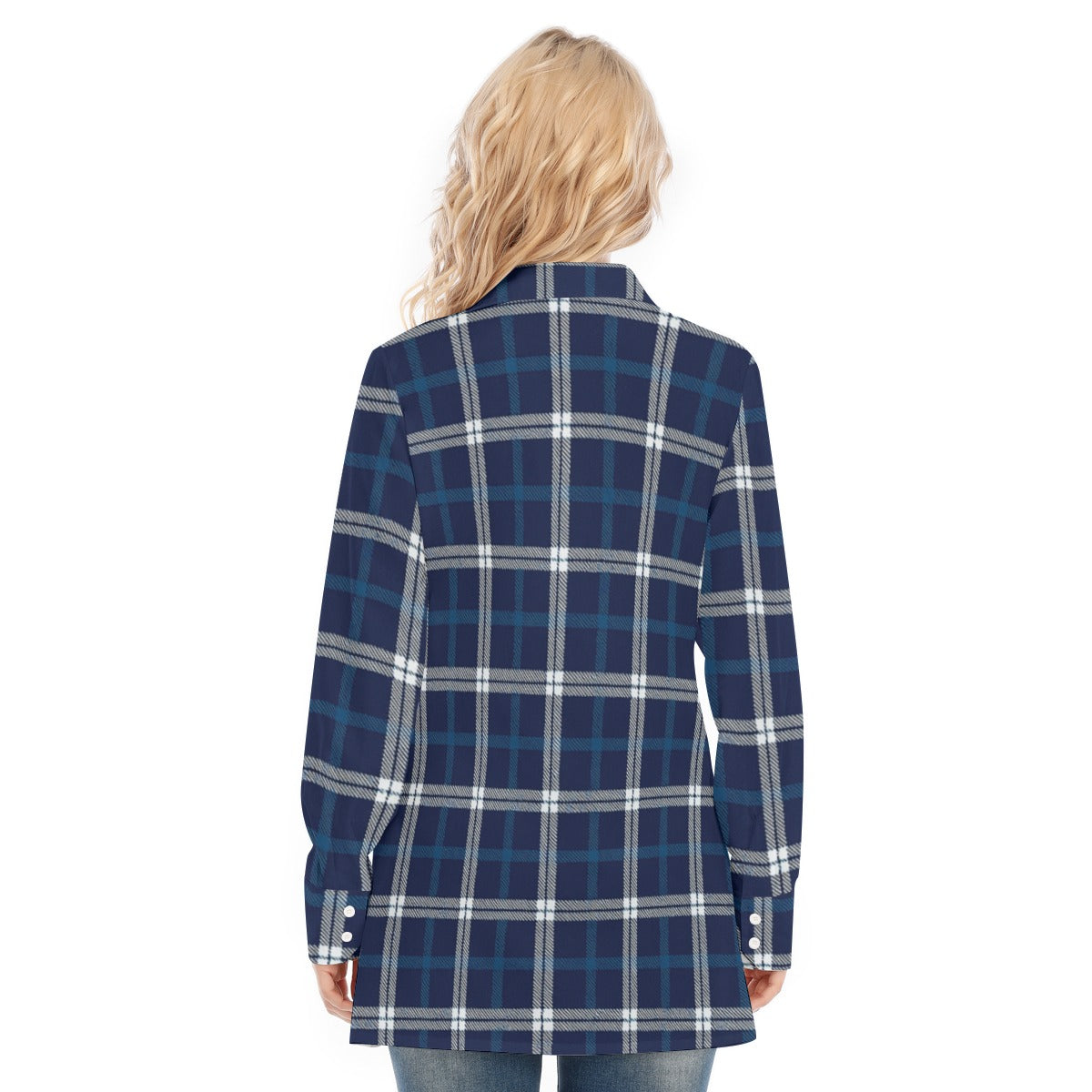 Penn State Tartan Plaid Nittany Lions  Women's Long Shirt |115GSM Cotton poplin