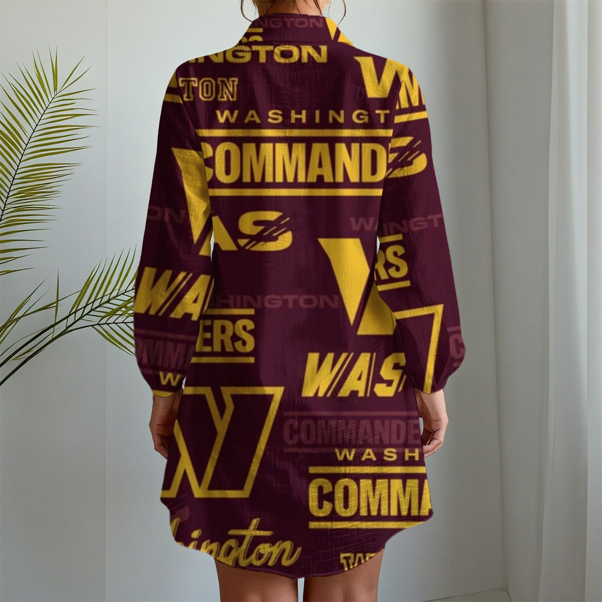 Washington Commanders Women's Long Sleeve Shirt Dress