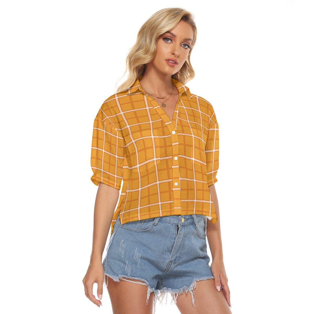 Tennessee Tartan Plaid Volunteers Women's V-neck Shirts