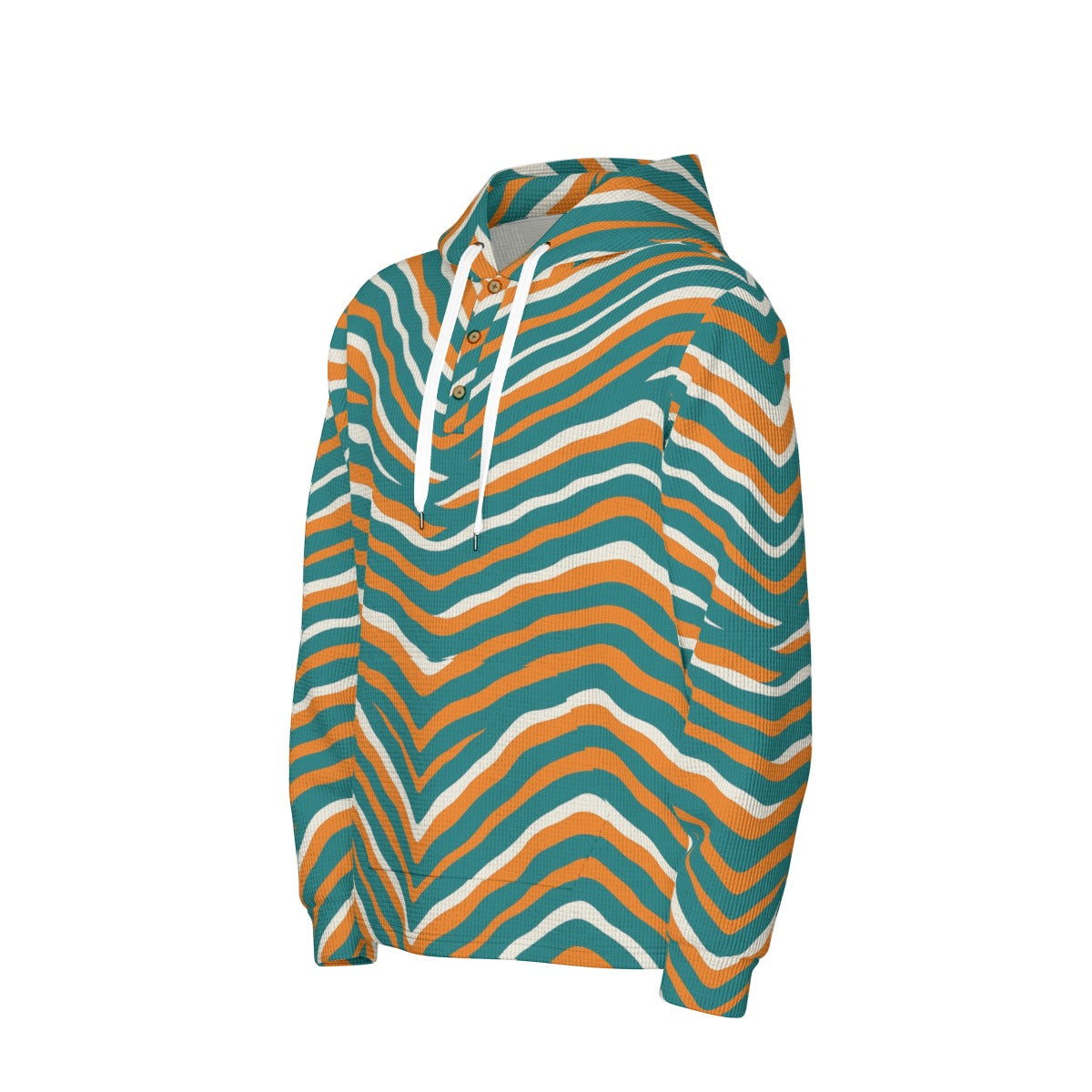 Miami Football Game Day All-Over Print Men's Half  Button Hoodie