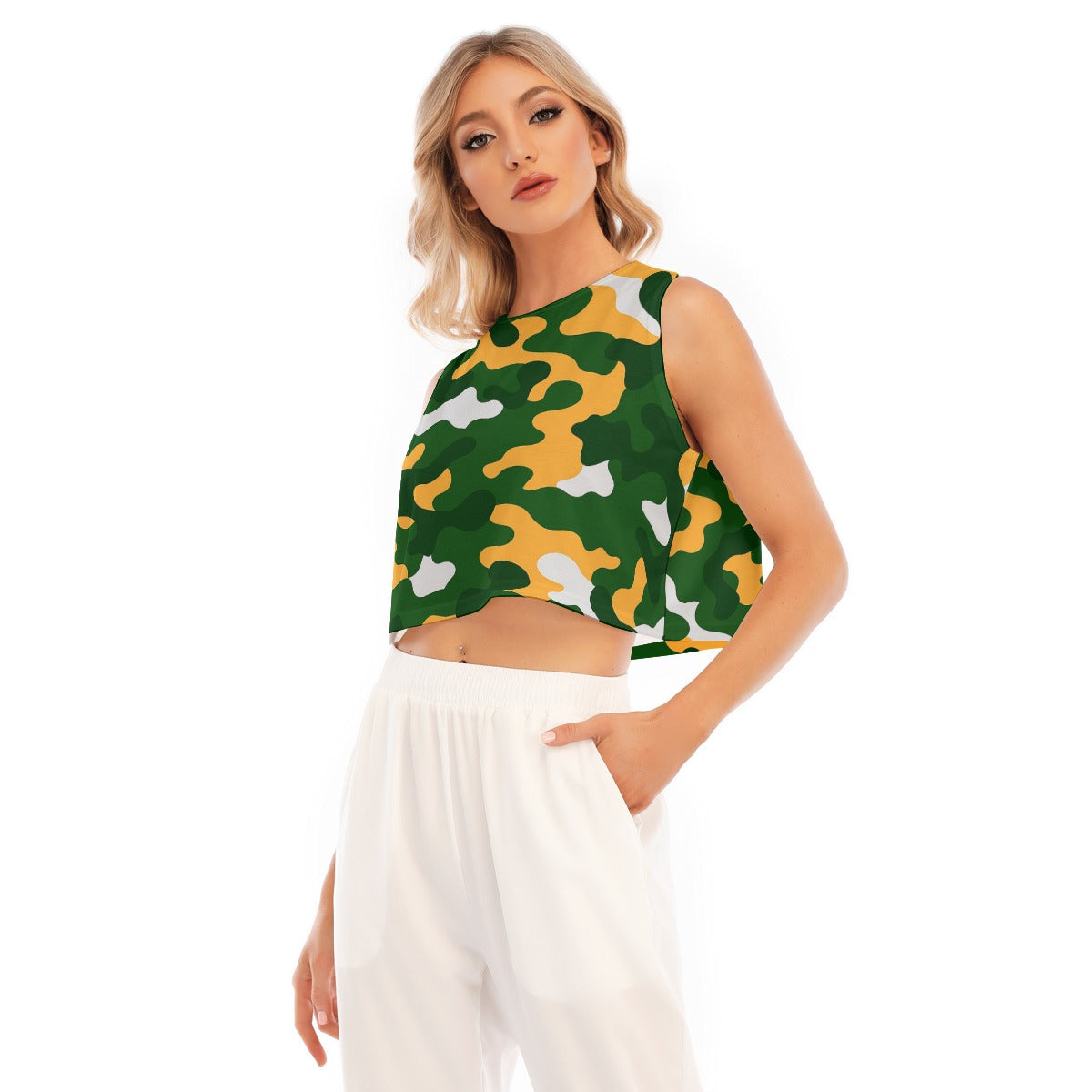 Green Bay Football Game Day All-Over Print Women's Sleeveless T-Shirt|210GSM