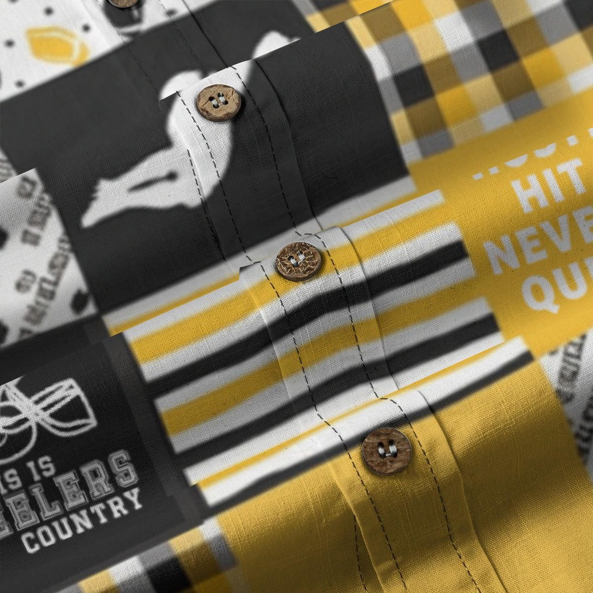 All-Over Print Men's Casual Lapel Long Sleeve Shirt|125GSM Cotton