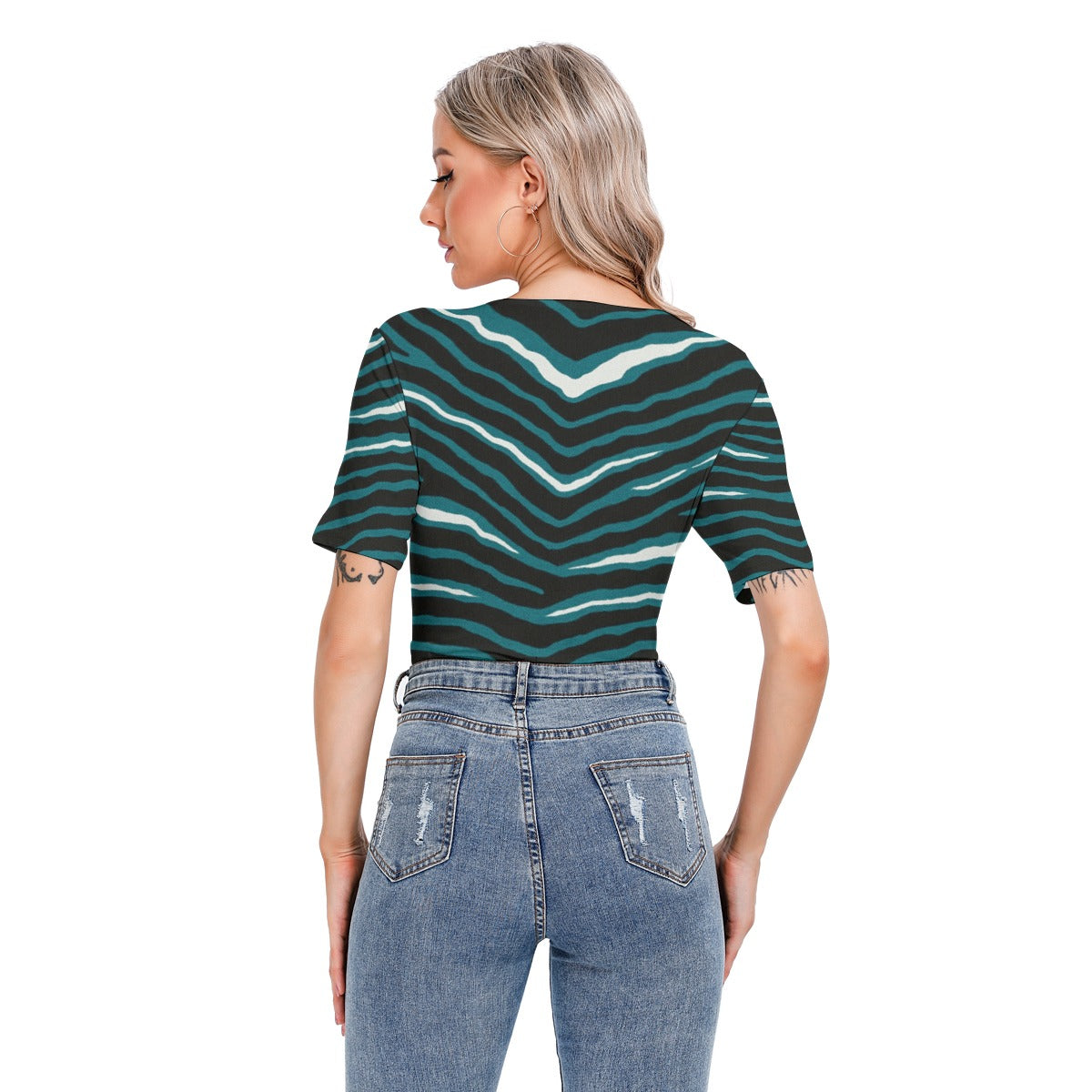 Philadelphia Football Game Day All-Over Print Women's Short Sleeve Bodysuit