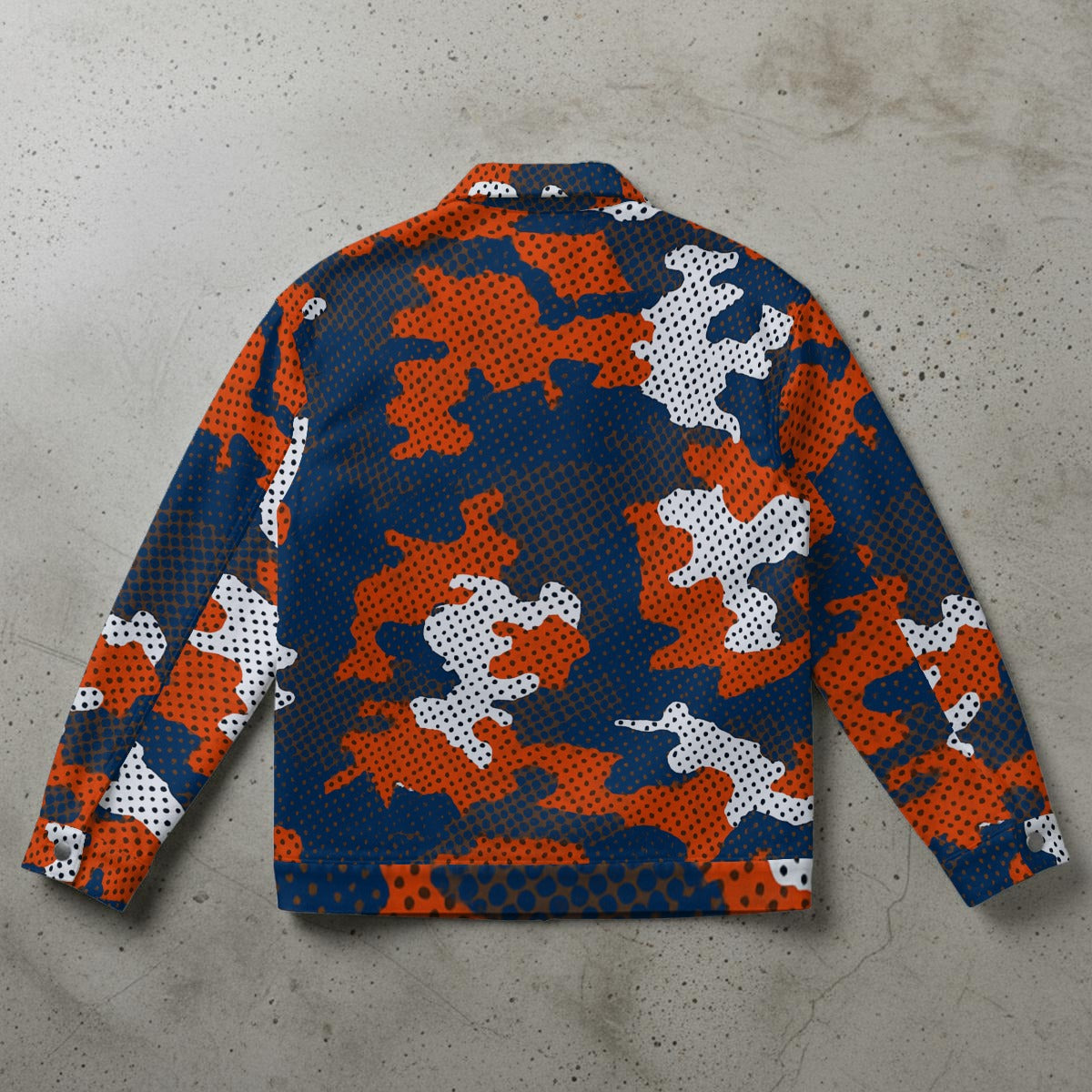 Urban Legend Virginia Navy Orange Camo Unisex Collared Jacket