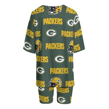 Green Bay Football Game Day All-Over Print Women's T-shirt Set With Short Sleeve