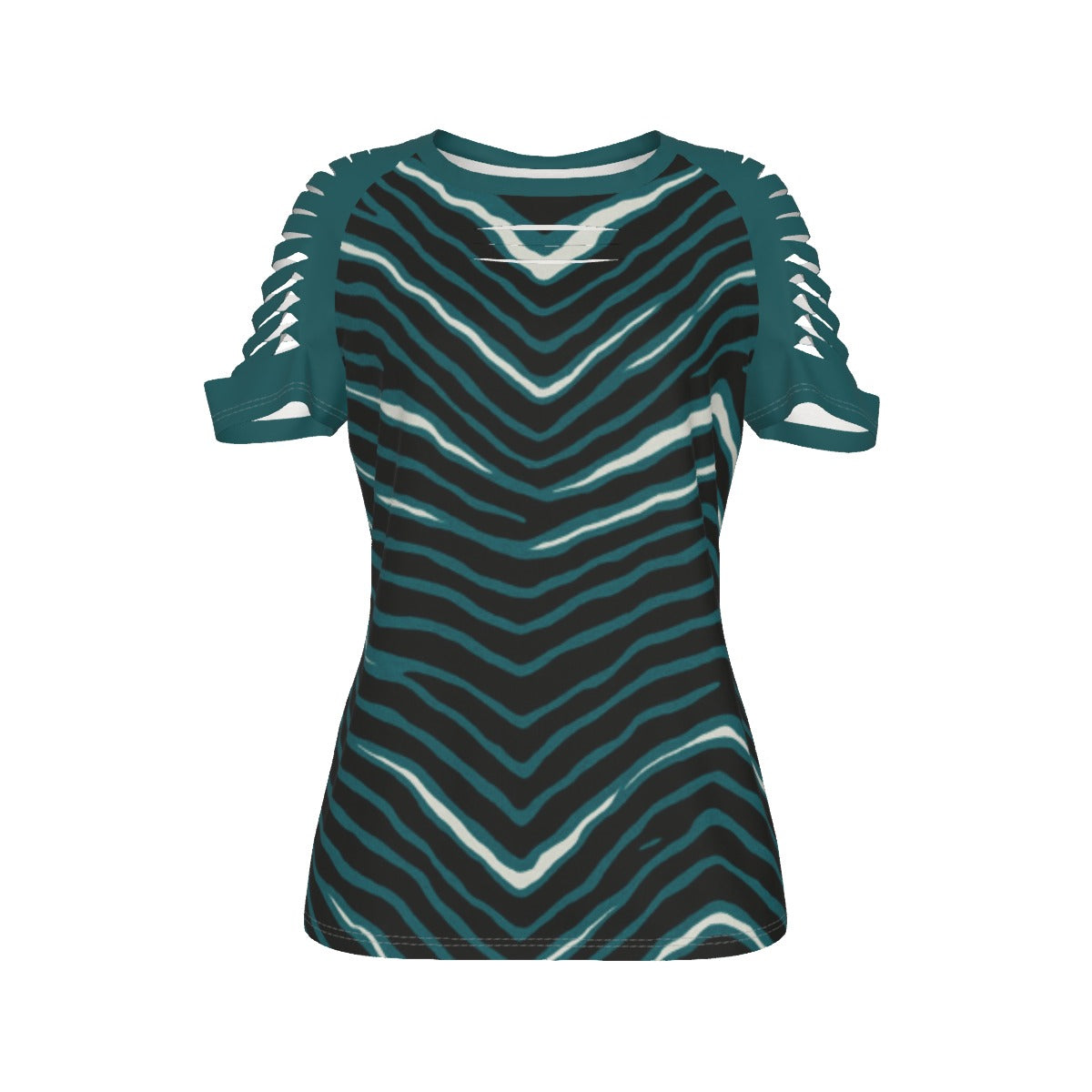 Philadelphia Football Game Day All-Over Print Women's Ripped T-Shirt