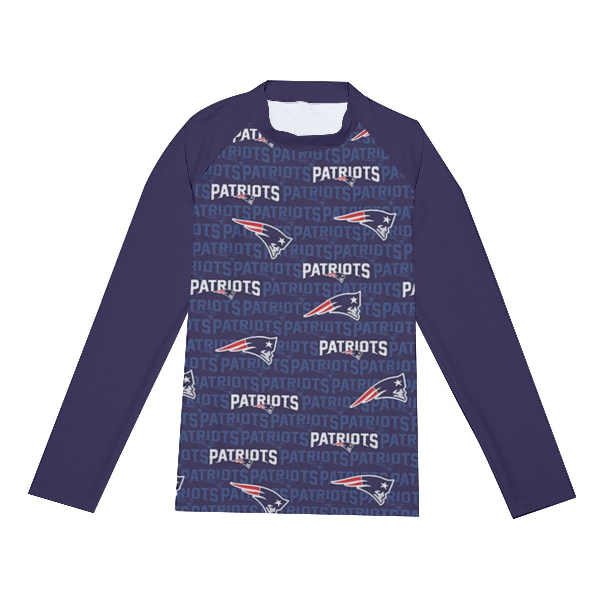 New England Football Game Day All-Over Print Men's Long Sleeve Tight surf clothing