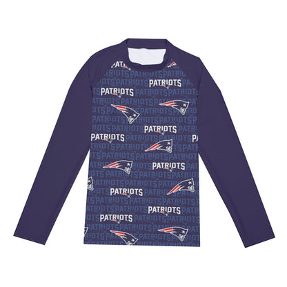 New England Football Game Day All-Over Print Men's Long Sleeve Tight surf clothing