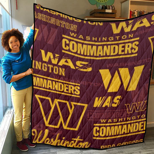 Washington Commanders Lightweight & Breathable Quilt With Edge-wrapping Strips