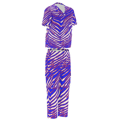 Buffalo Bills Zubaz Unisex Scrub Set With Six Pocket