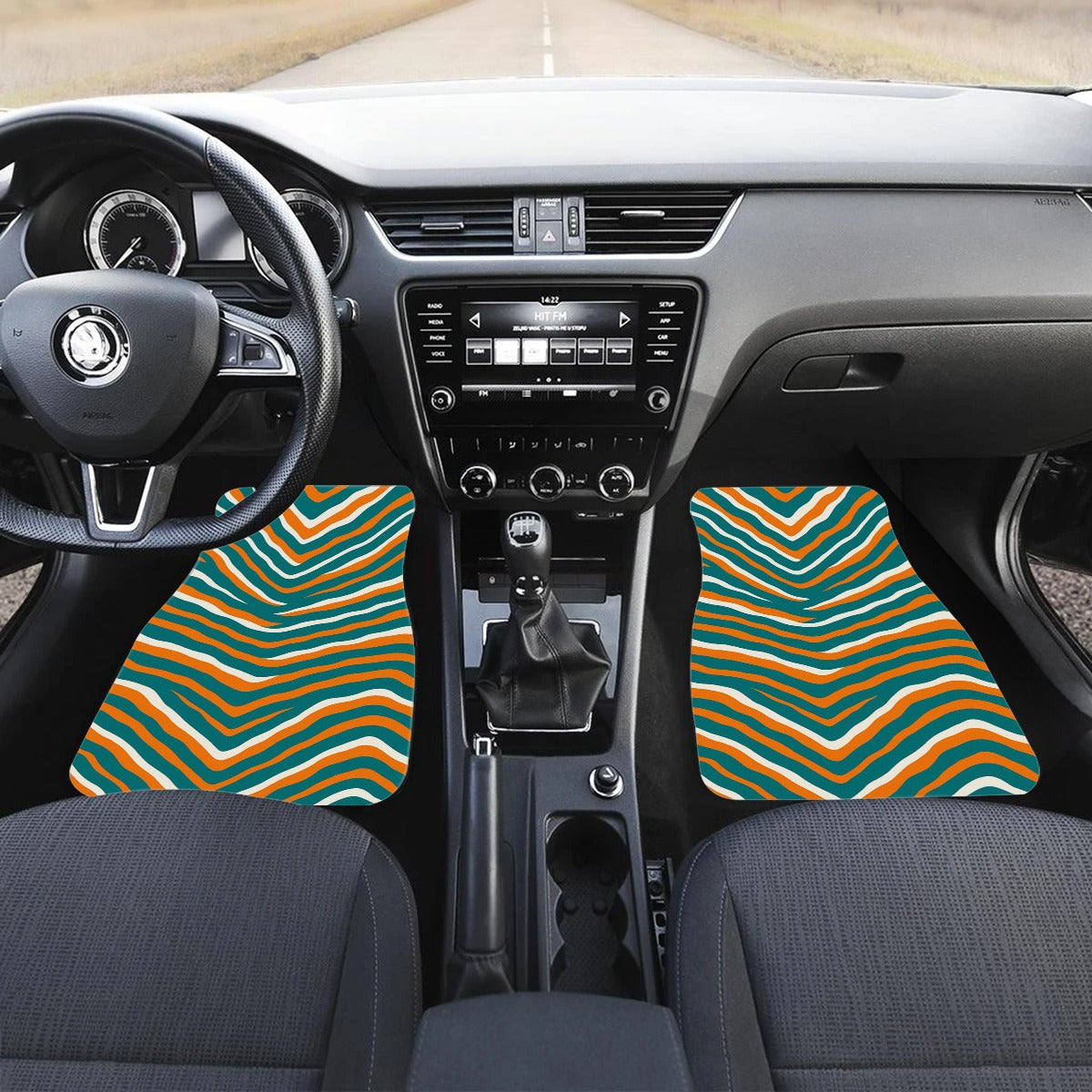 Miami Football Game Day Front row car mats (2pcs)