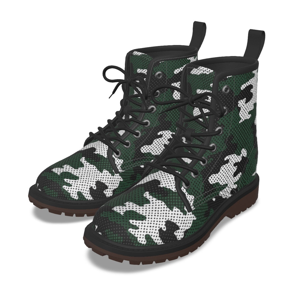 Urban Legend Michigan State Green and White Camo Martin Short Boots – Spartans-Inspired Streetwear f