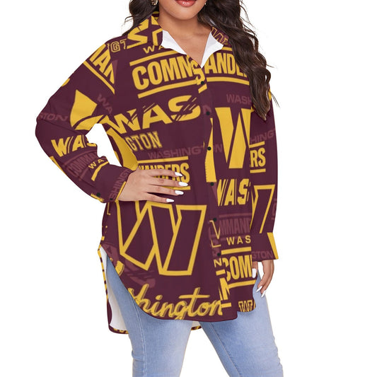 Washington Commanders Women's Shirt With Long Sleeve(Plus Size)