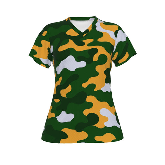 Green Bay Football Game Day All-Over Print Women's V-neck T-shirt
