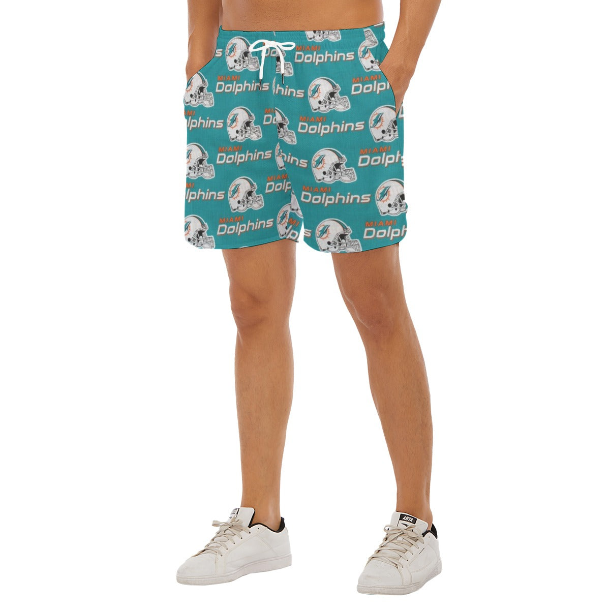 Miami Football Game Day All-Over Print Men's Side Split Running Sport Shorts