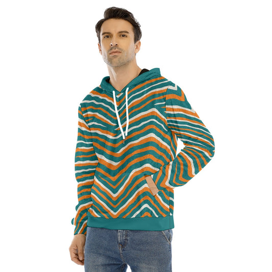Miami Football Game Day All-Over Print Men's Pullover Hoodie | Velvet